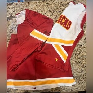 Champion Red and White Cheerleading Outfit